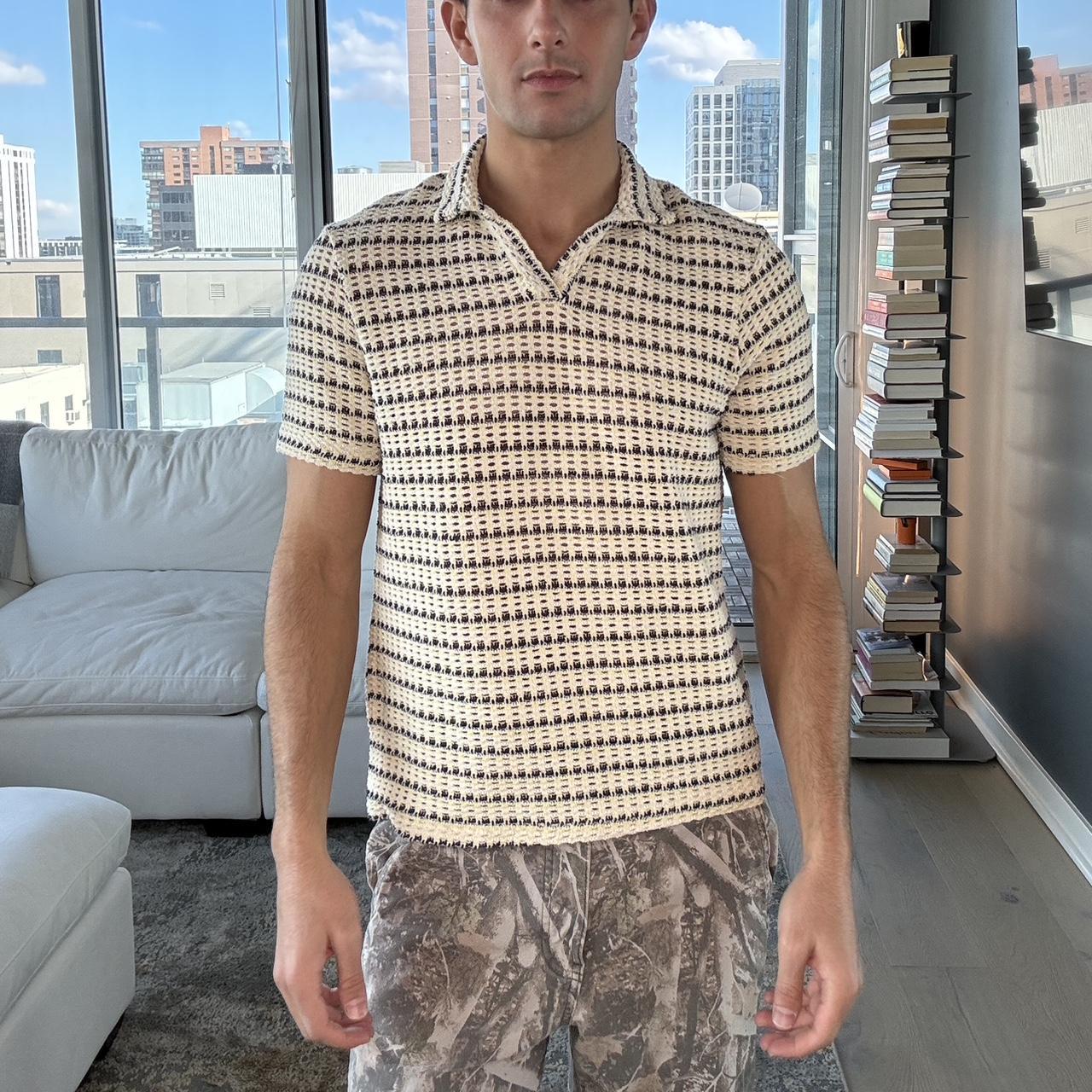 Zara knit polo shirt size medium Depop