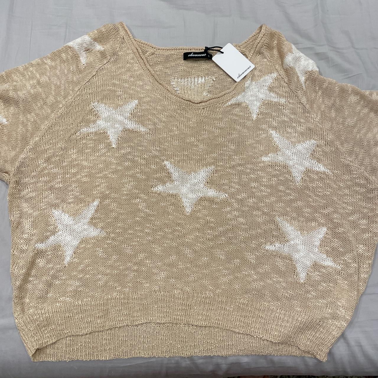 Olivaceous star sweater sale