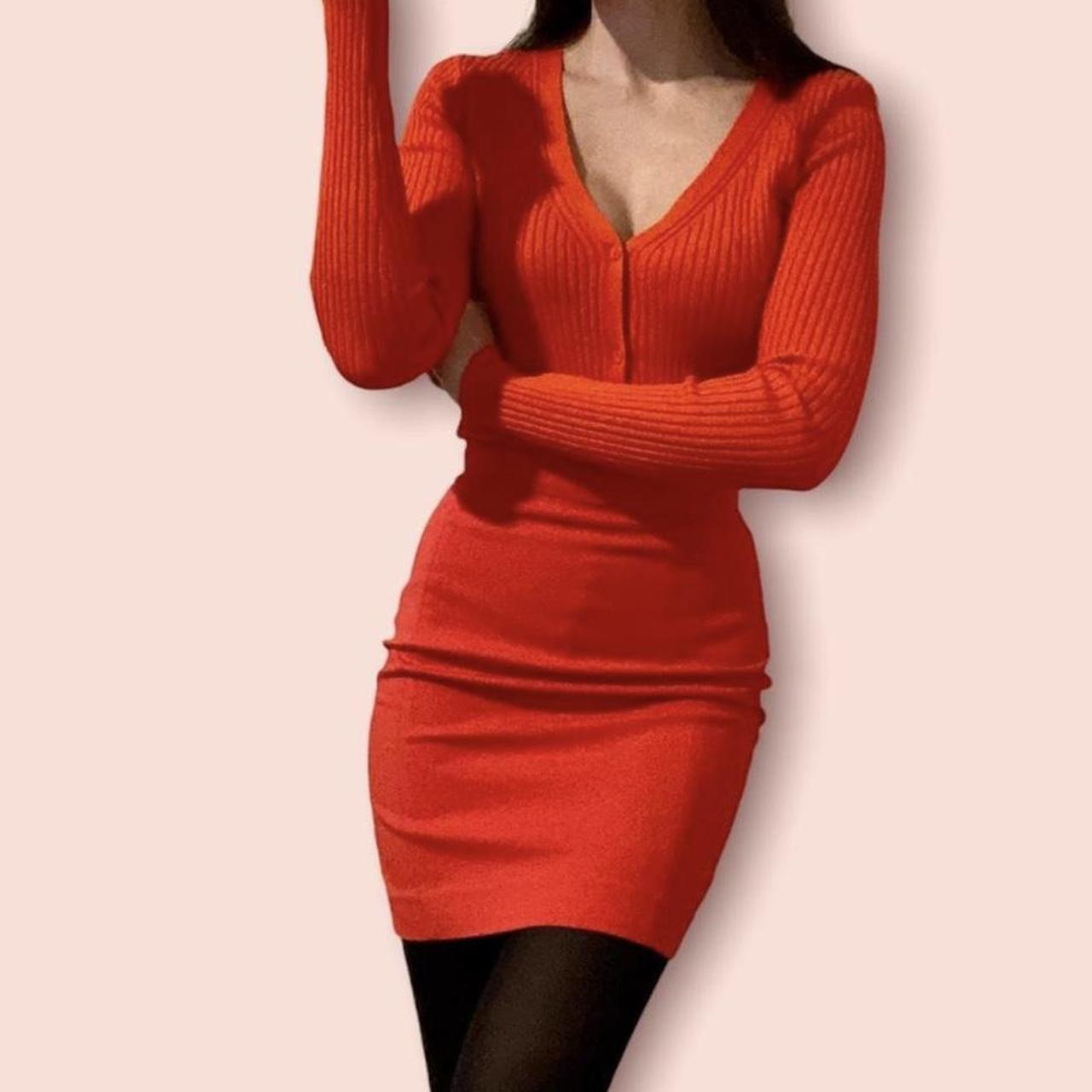 H&M Women's Red and Orange Skirt