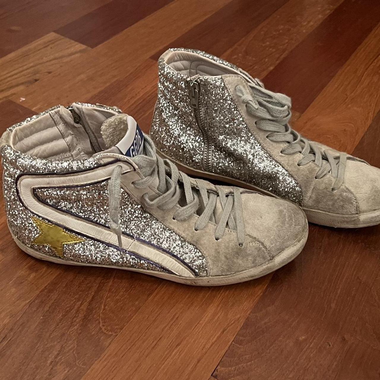 Golden goose hot sale slide silver