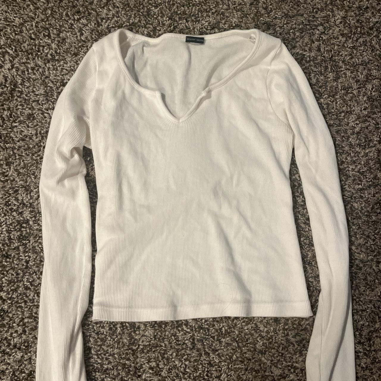 Richie Long Sleeve Top White  Womens Brandy Melville Long Sleeves