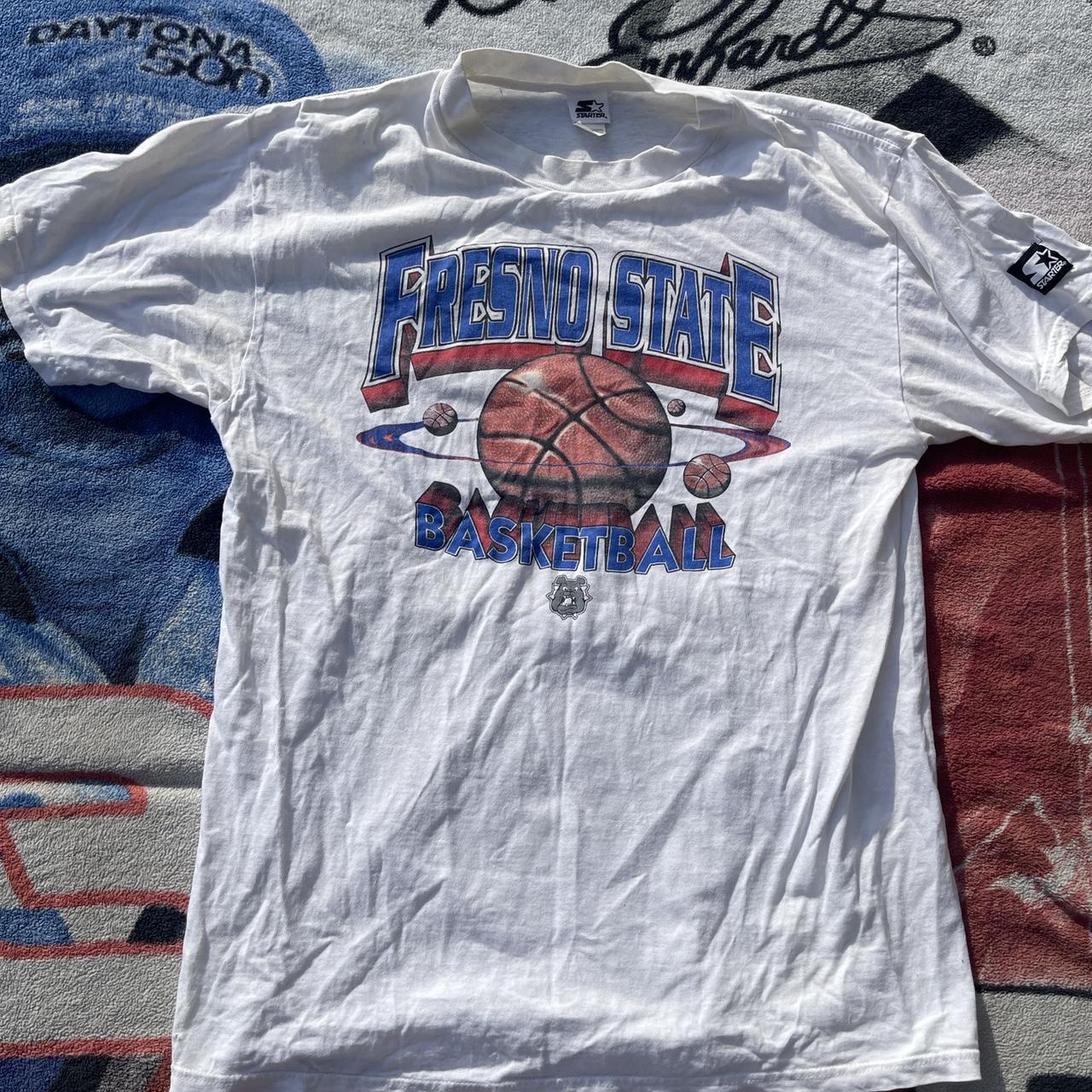 Vintage Fresno state starter basketball tee in great... - Depop