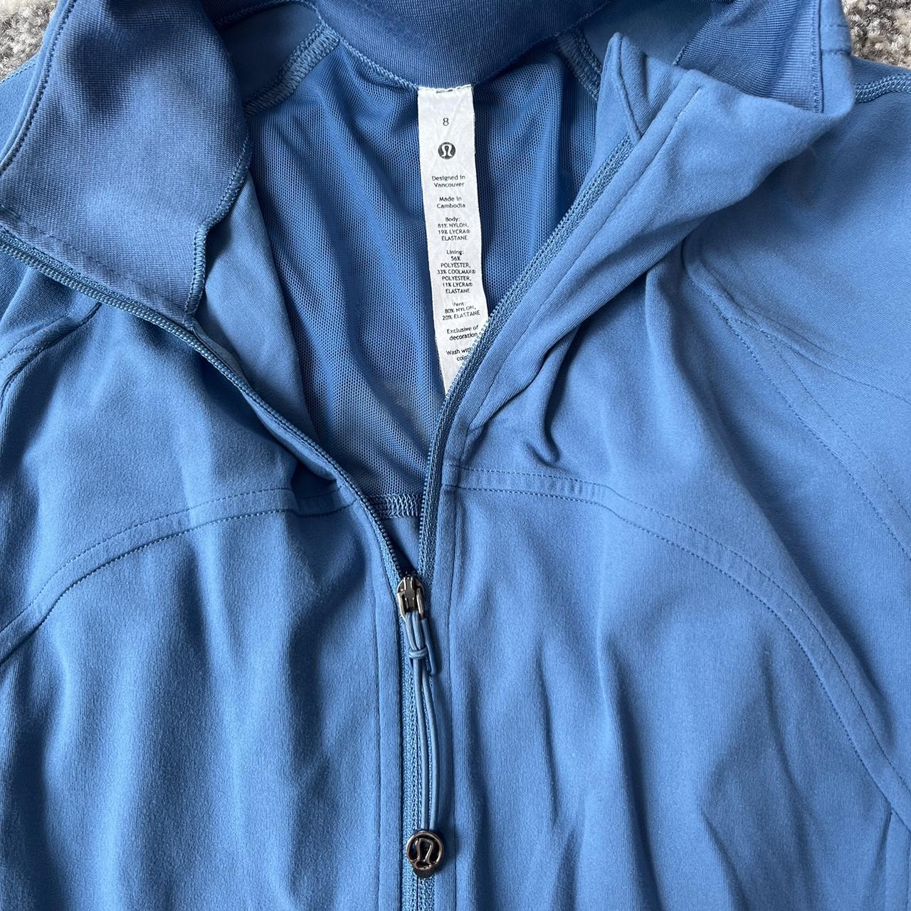 Lululemon Define Jacket Cropped In Blue Size: - Depop