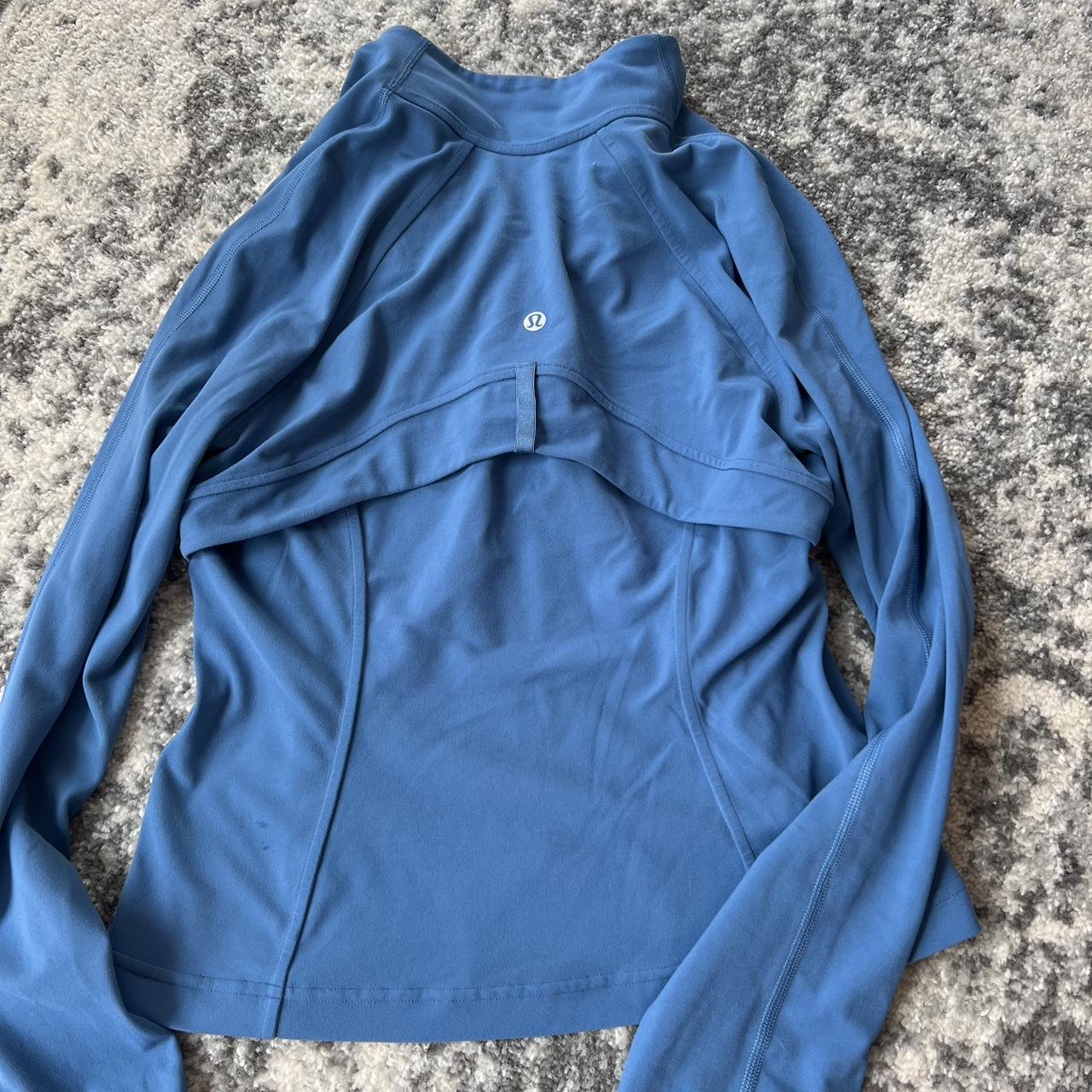Lululemon define jacket cropped in blue Size:... - Depop
