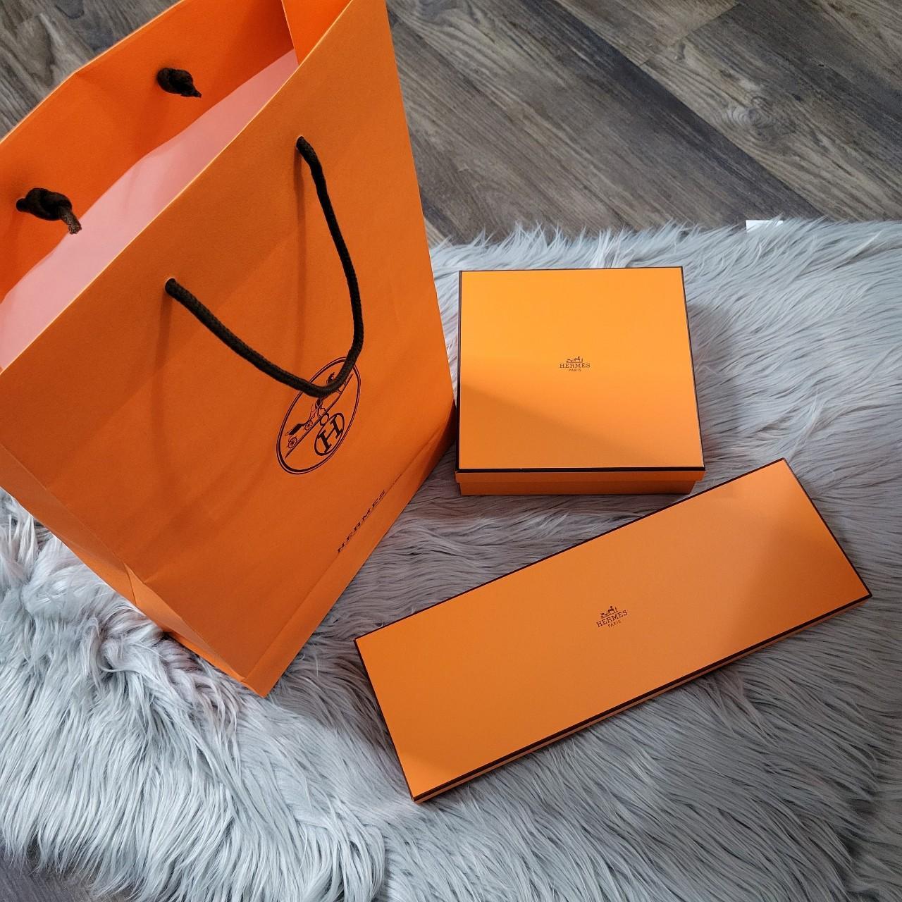 Authentic Hermes Square Orange Empty Box Came - Depop