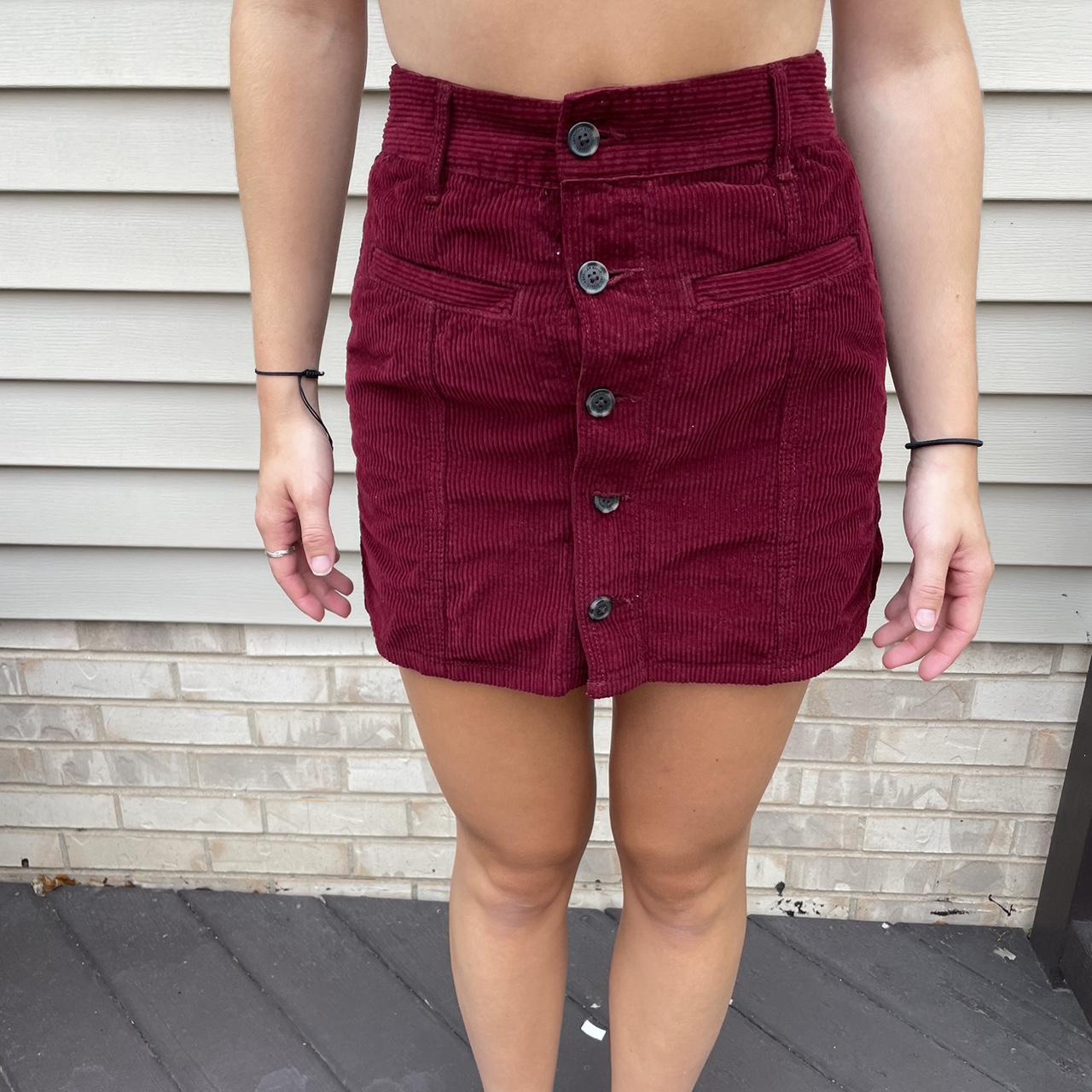 burgundy skirt american eagle