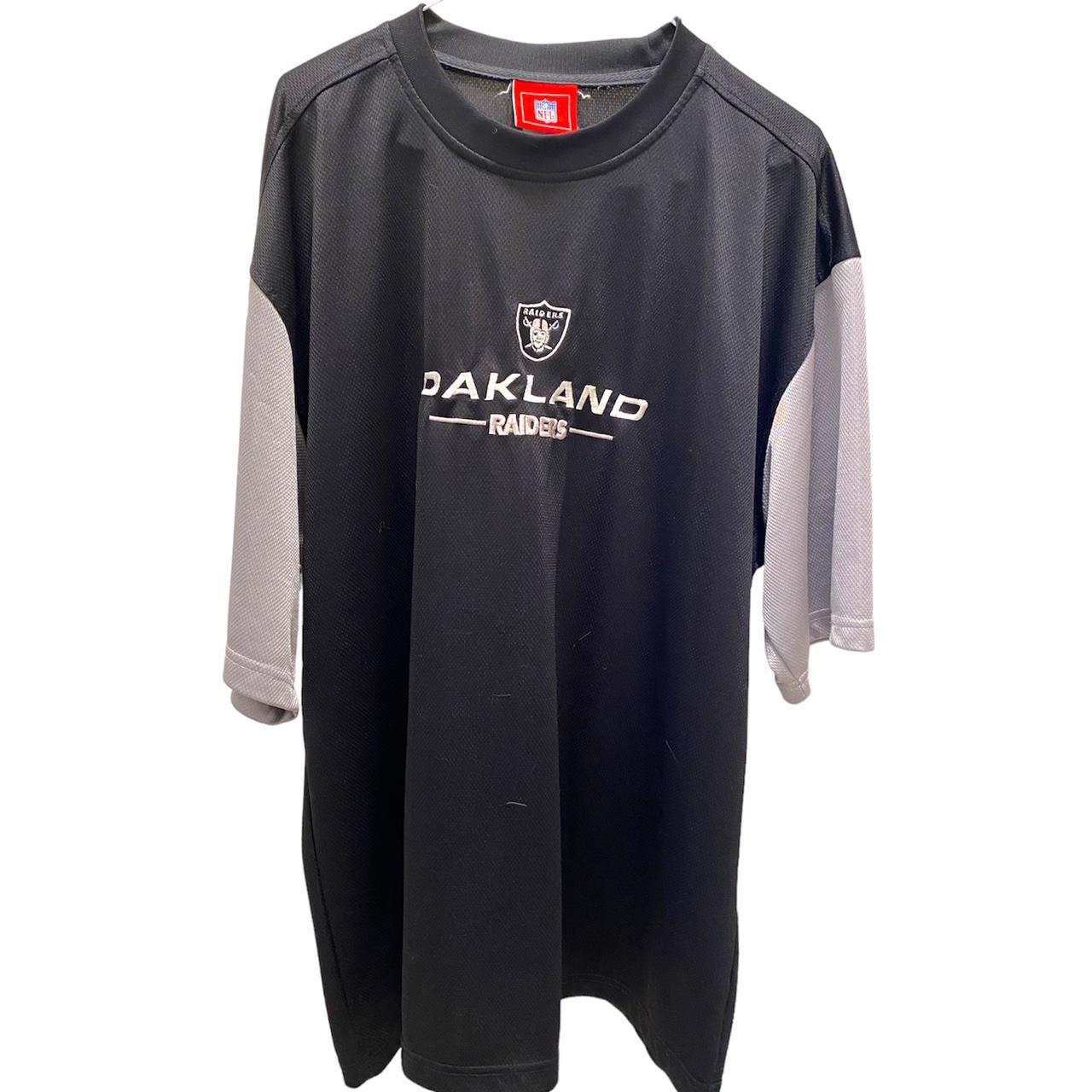 Vintage Y2K Oakland Raiders NFL jersey shirt. Washed - Depop