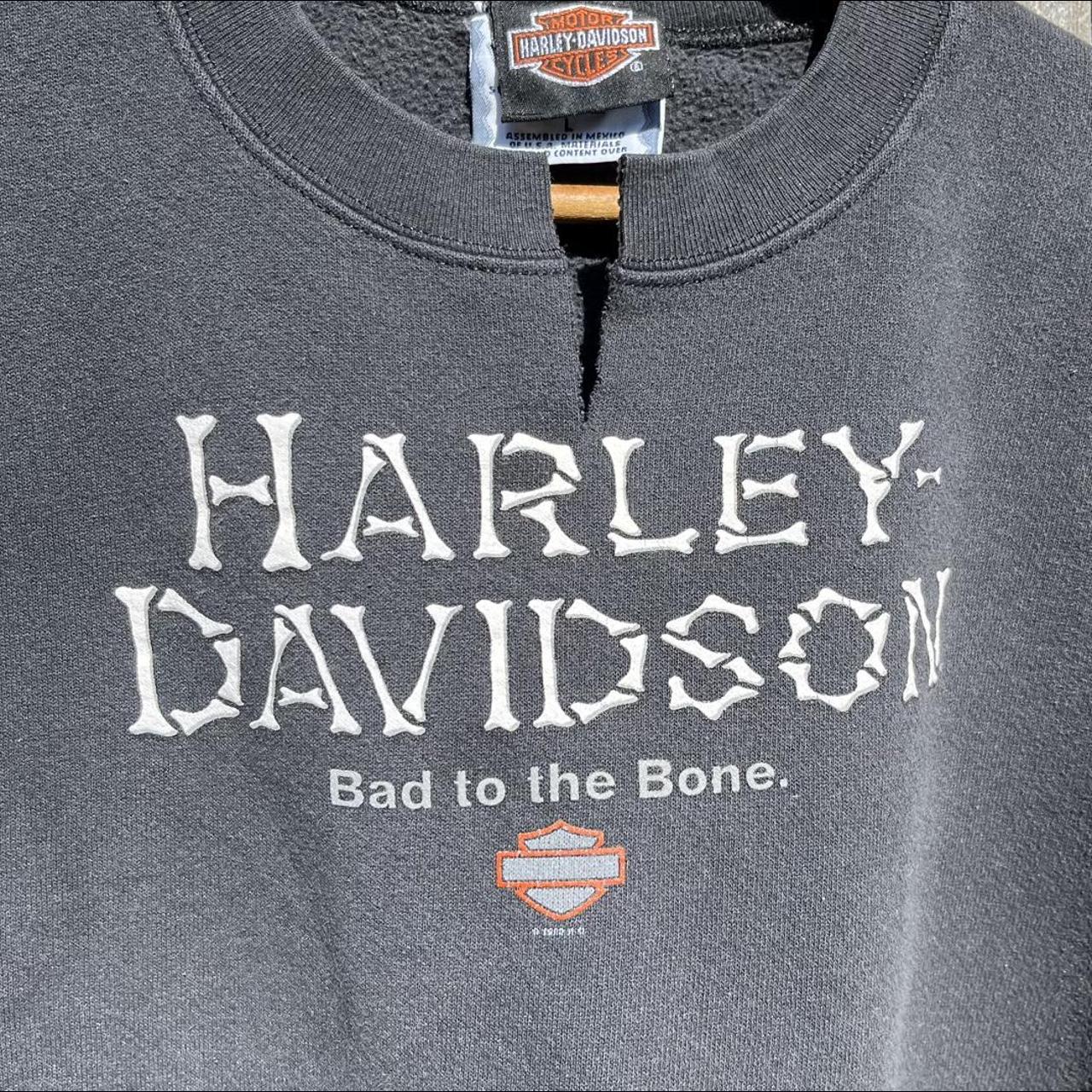 Harley Davidson Women's Black Sweatshirt Depop