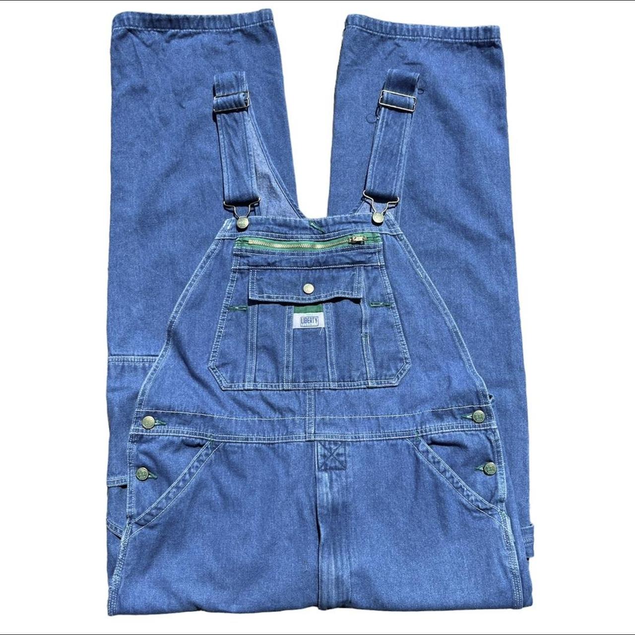 Blue store jean bibs