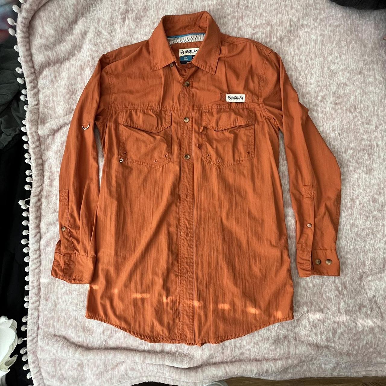 Burnt orange Magellan fishing shirt Size XS men - Depop