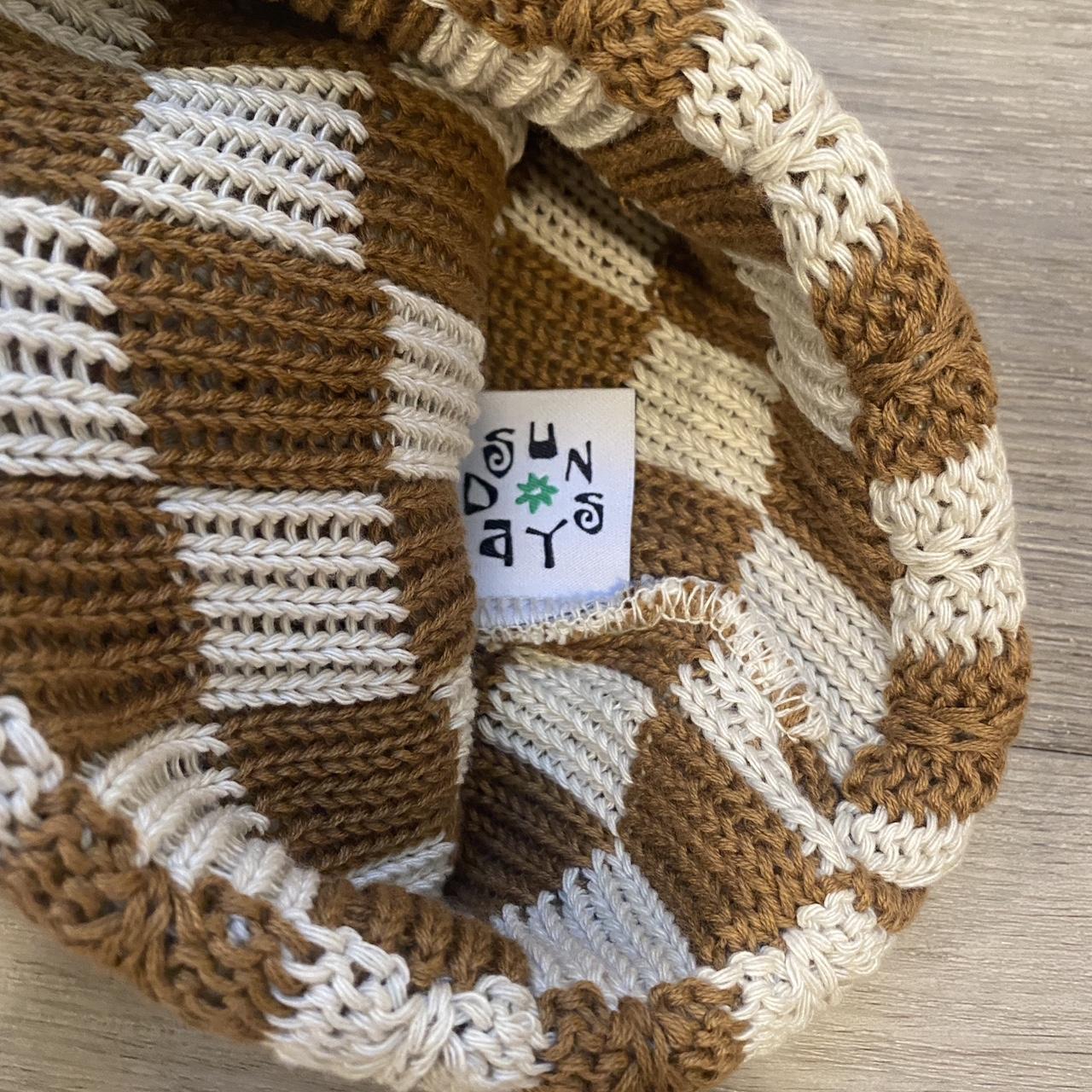 Sundays XYZ Knit Checkered Beanie great | Depop