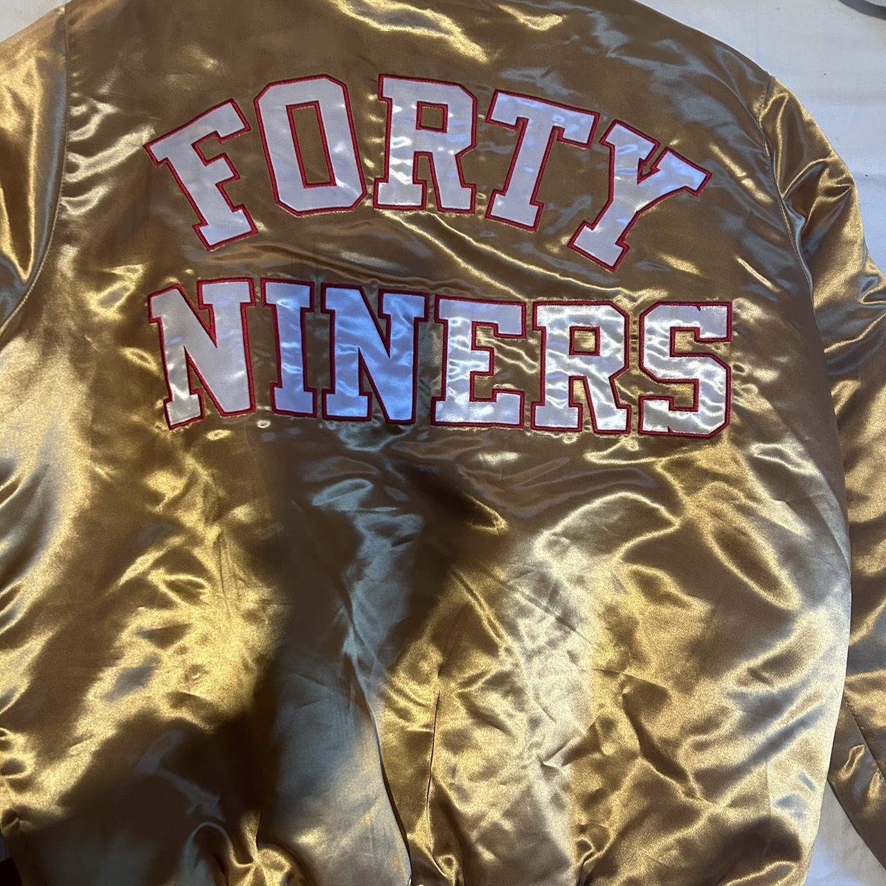 Super vintage MENS NFL Forty Niners vintage gold - Depop