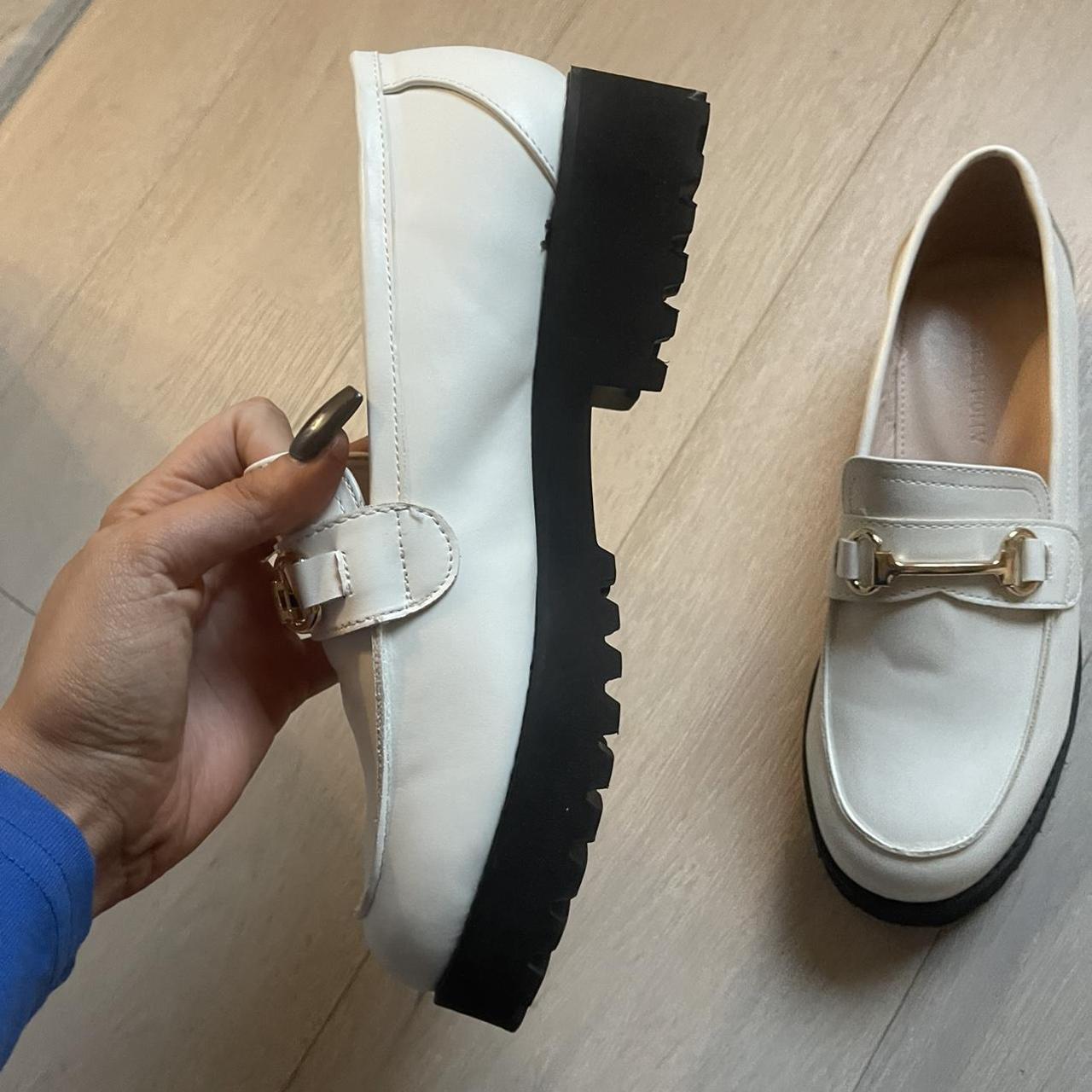 Princess Polly white loafers size US 10 never... Depop