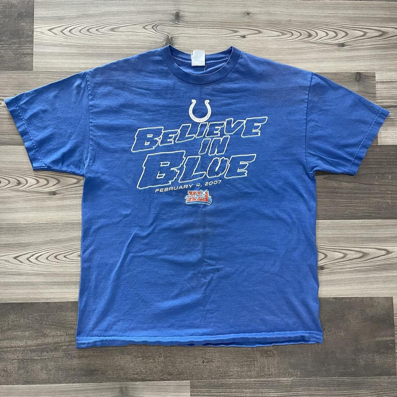 Vintage 2007 Colts Super Bowl Tee Size Large Depop