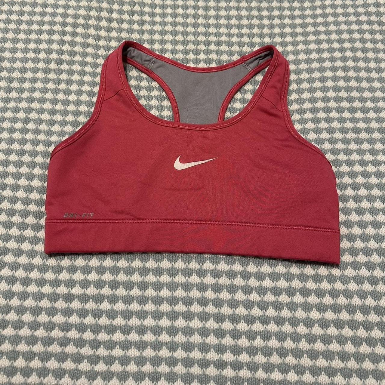 Nike Dri Fit Pink Sports Bra No Size Tag Fits Like Depop 5128