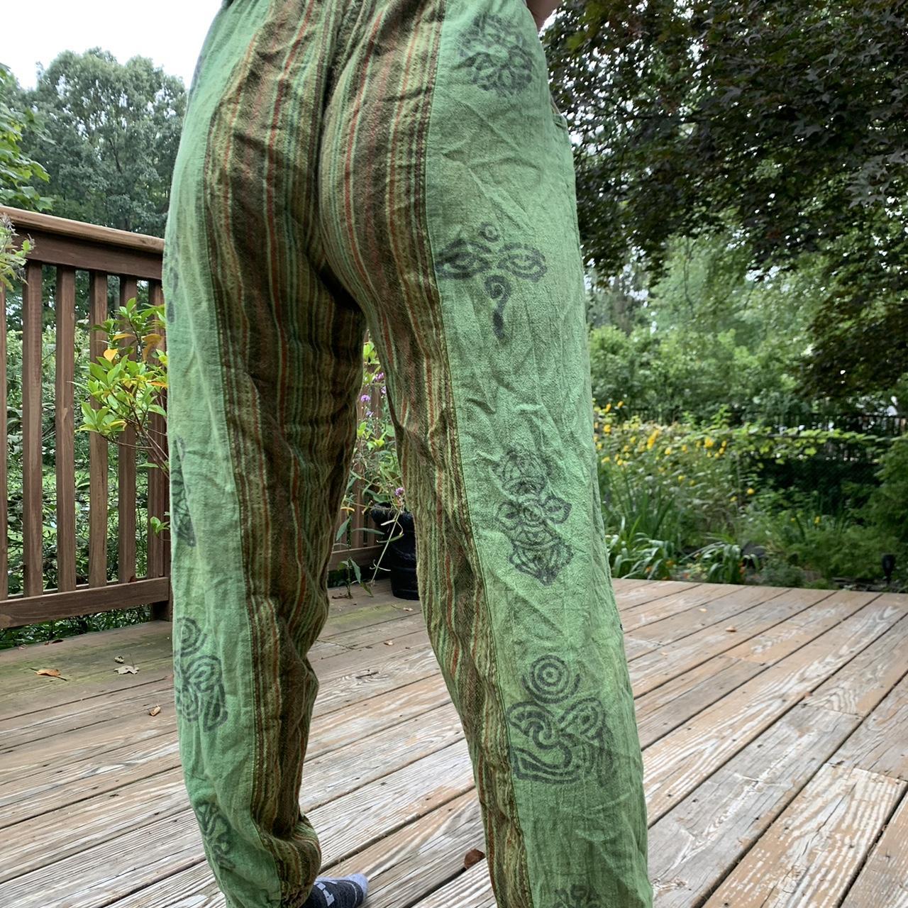 little bazaar green harem pants! so comfy just... Depop