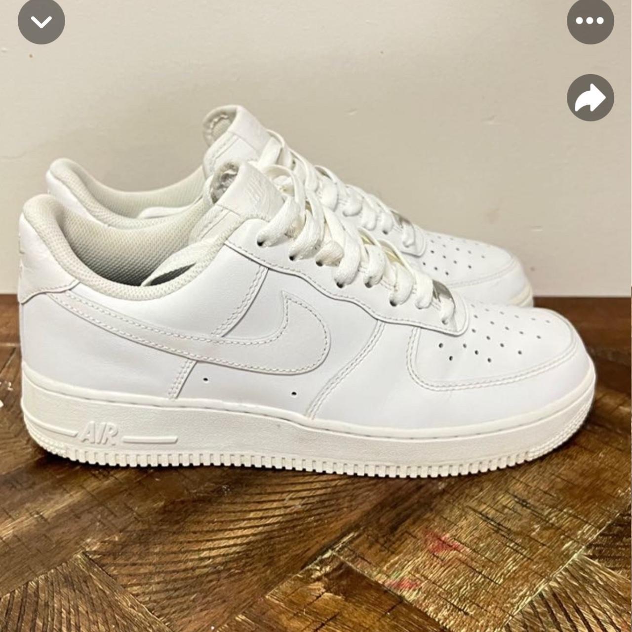 Nike Air Force 1 - all white - size 9 ! No major... - Depop