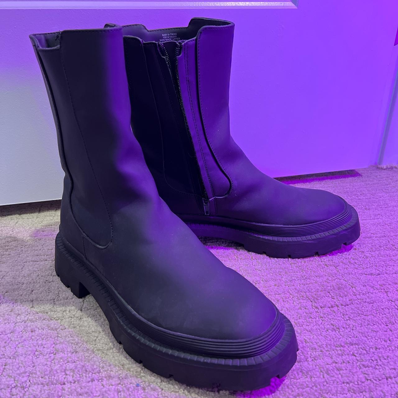 BAR III. Black sole boots. In style... Depop