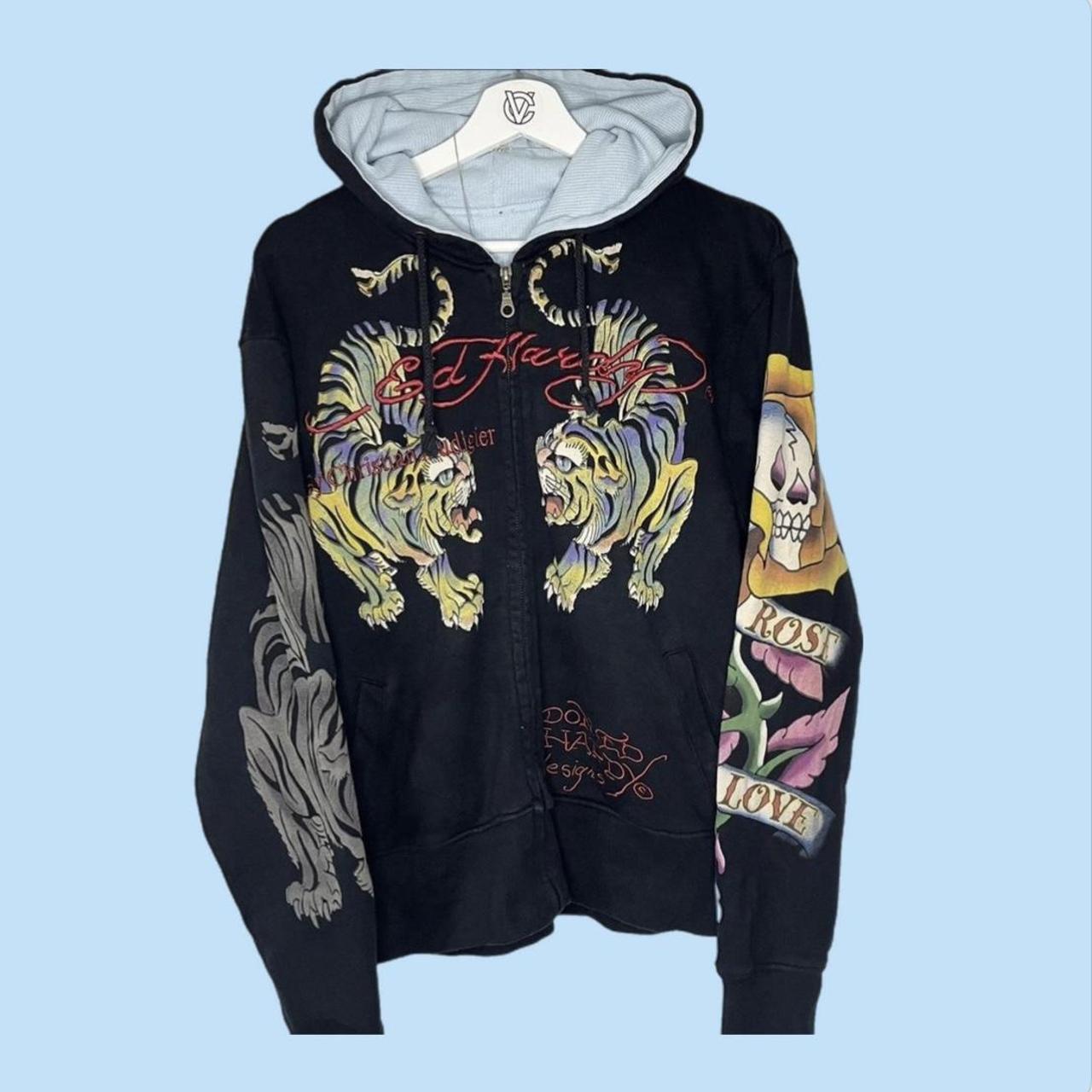 Blue ed hardy cheap hoodie