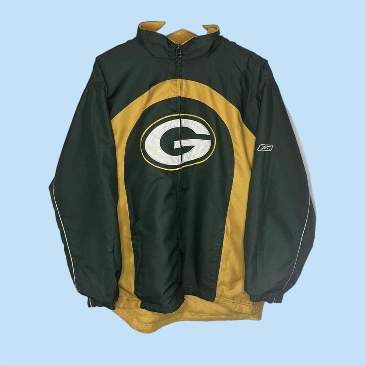 Starter Mens Green Bay Packers Varsity Jacket, Green, Large