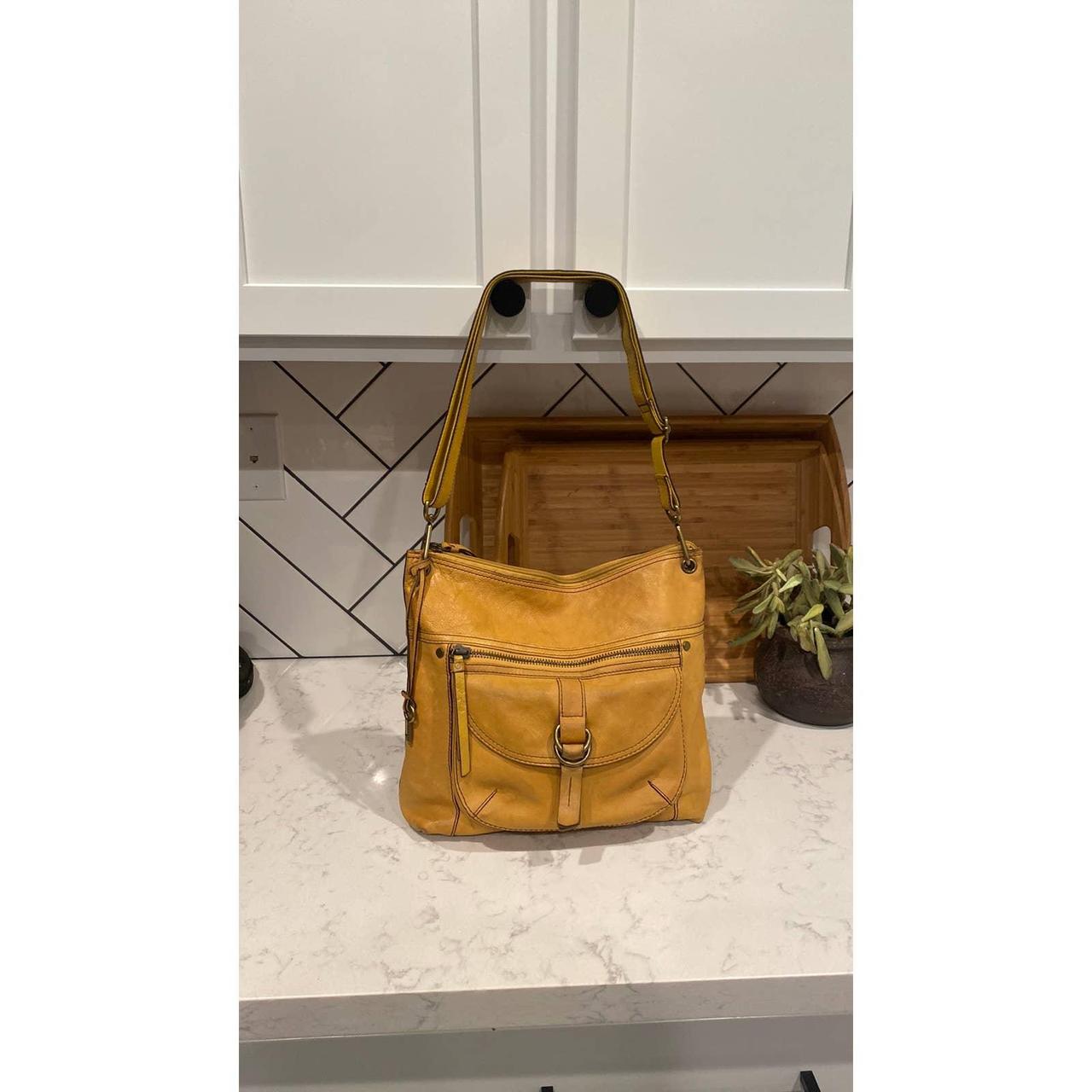 Fossil mustard yellow discount handbag