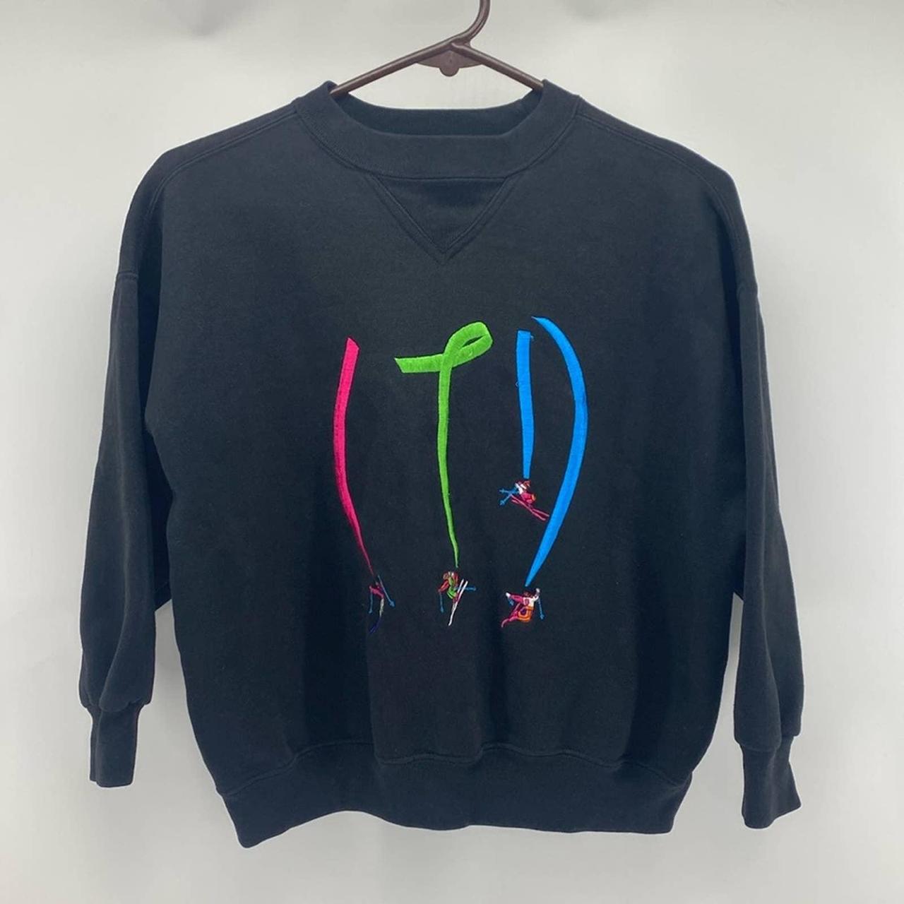 Vintage Ltd Embroidered Skiing Lines Depop