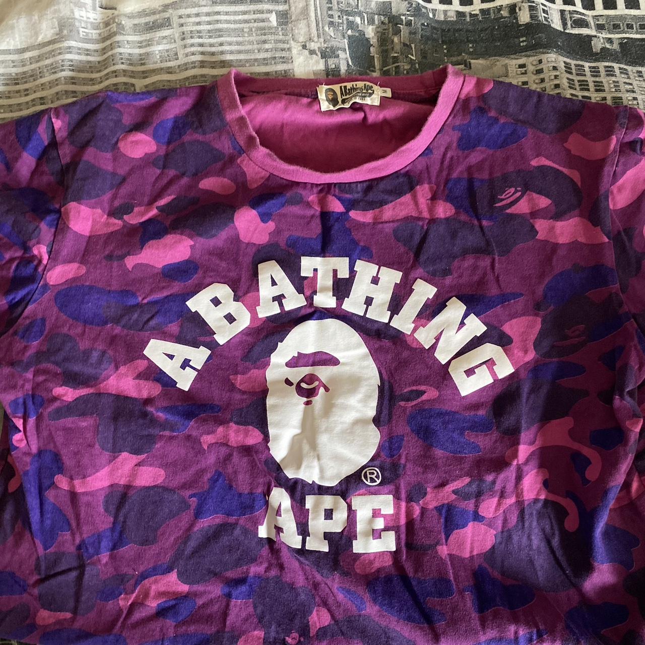 BAPE Men's Purple T-shirt | Depop