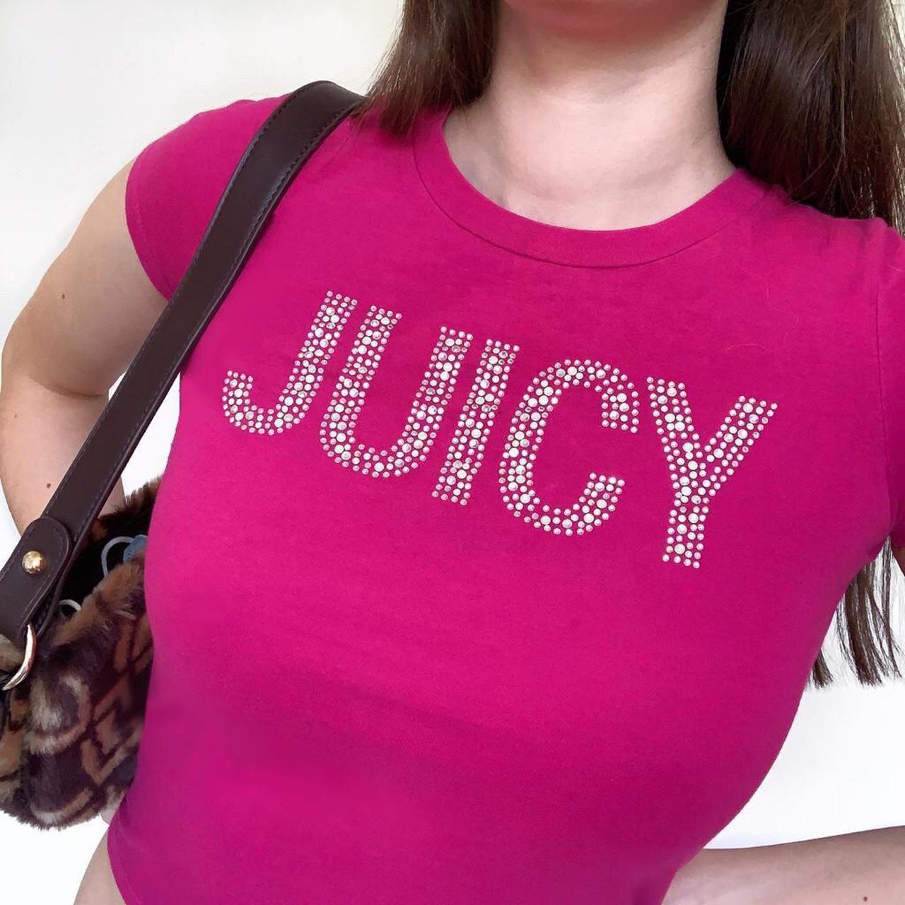 Juicy Couture Women's Pink T-shirt | Depop