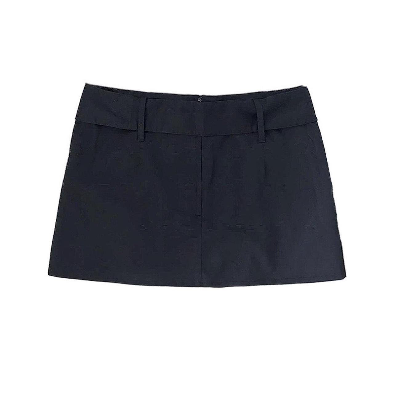 Black pleated mini skirt - vintage y2k mid rise... - Depop