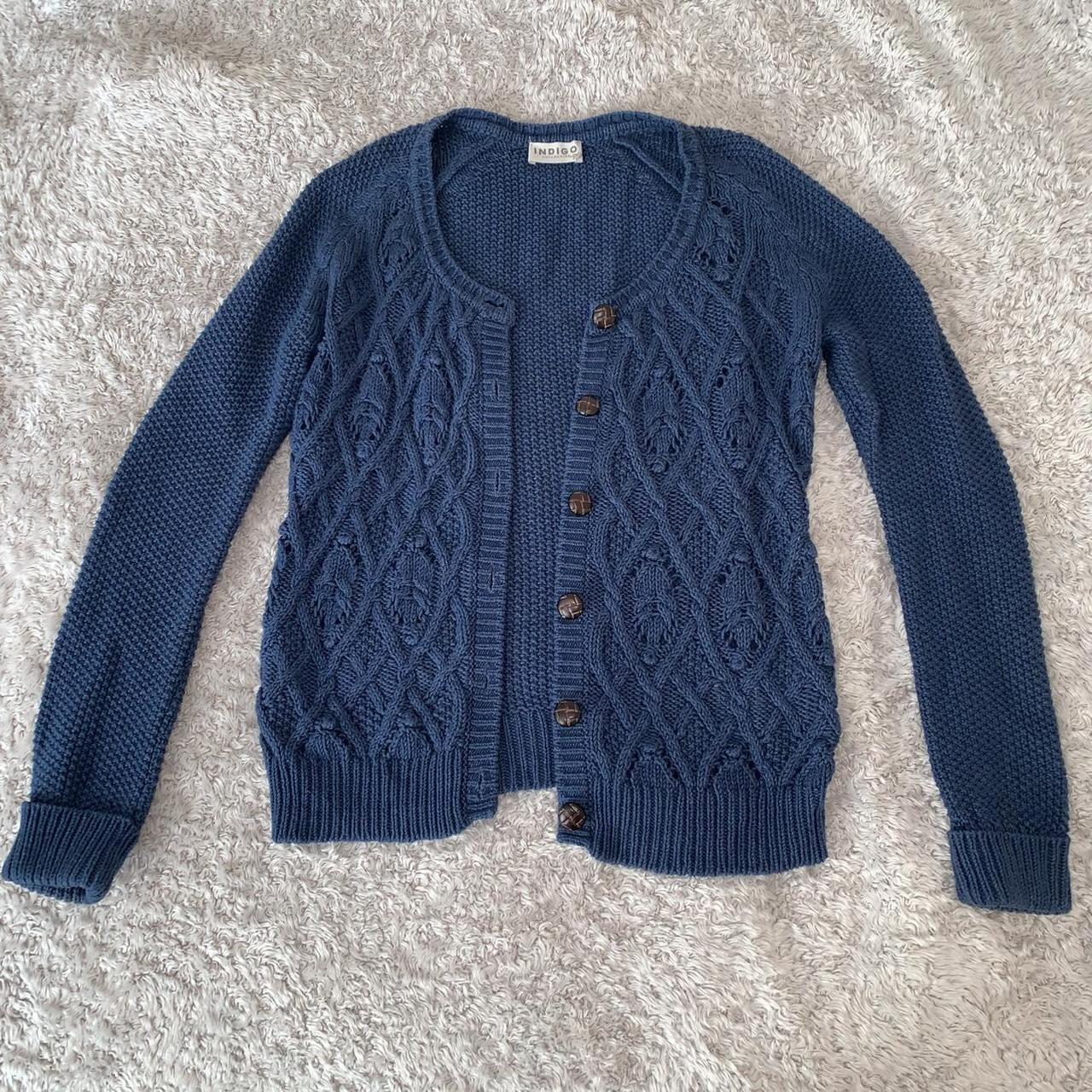 Marks and Spencer Indigo Collection Navy Knitted... - Depop