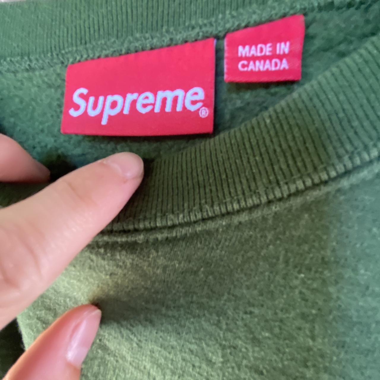 Supreme Box Logo Crewneck (FW18) Dark Green Size - Depop