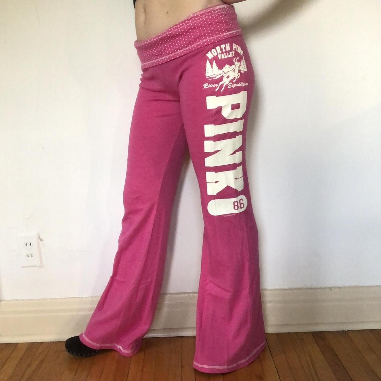 Pink Foldover Yoga Pants Og Victorias Secret Pink Depop 