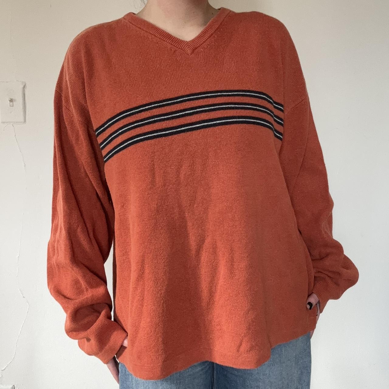 90 s Vintage American Eagle Sweater Orange long Depop