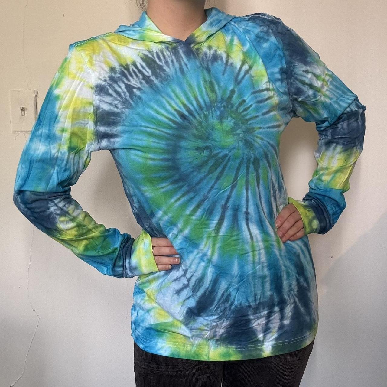 Tie Dye Hoodie - hotsell Green Spiral