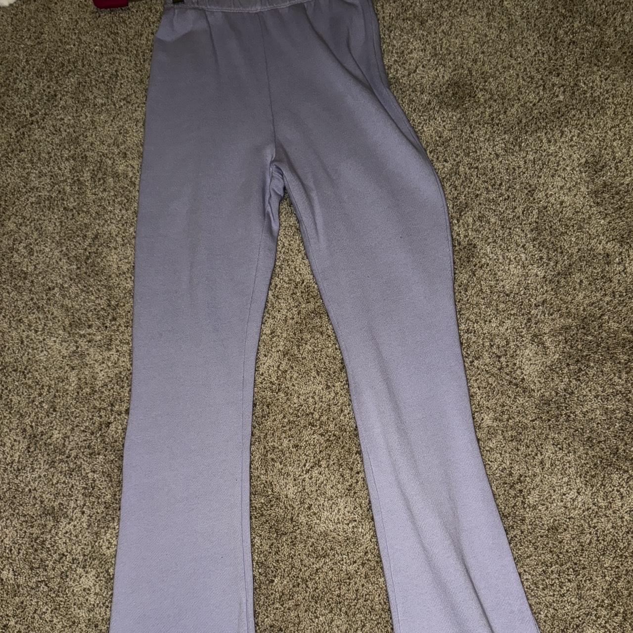 Topshop purple straight leg sweatpants size Depop