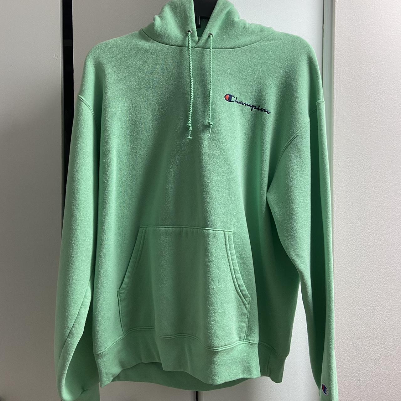mint green champion sweater