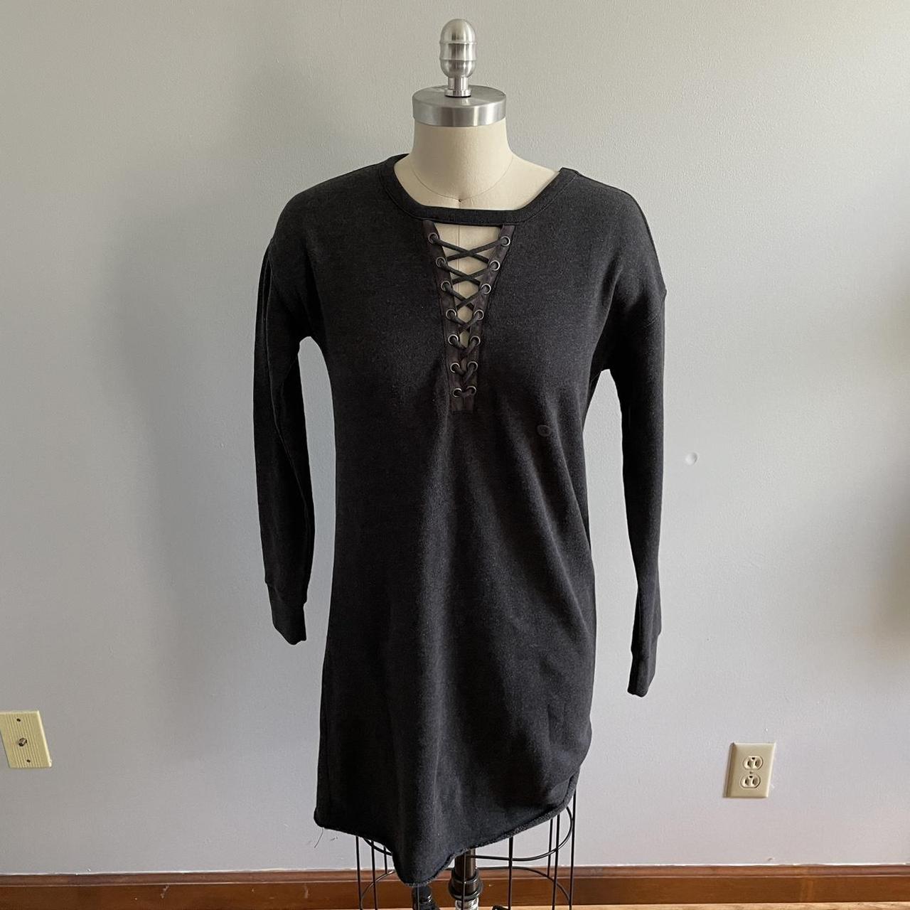 American Eagle Outfitters Lace up Sweatshirt Dress