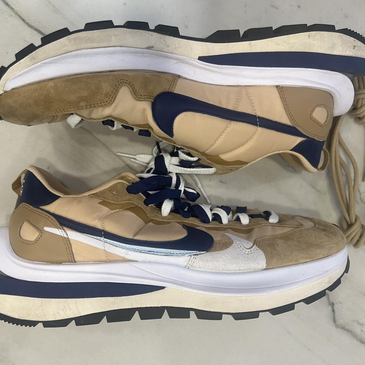 nike sacai vaporwaffle tan navy
