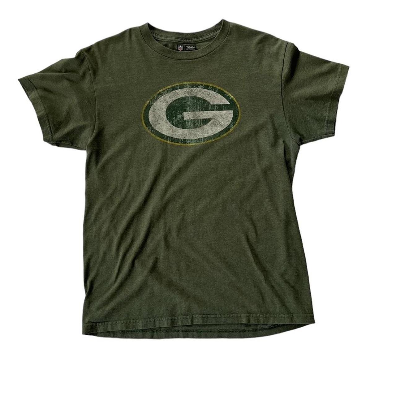 Green bay packers graphic tee with mesh fabric - Depop