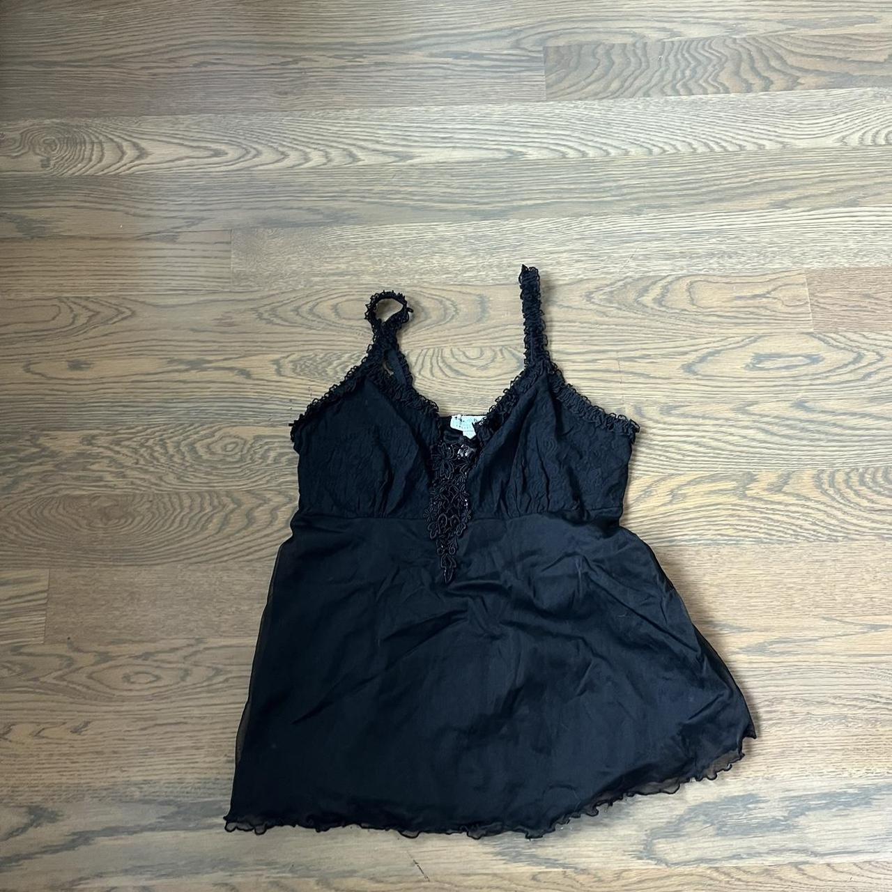 Vintage Black lingerie top Brand Delta Burke Size Depop