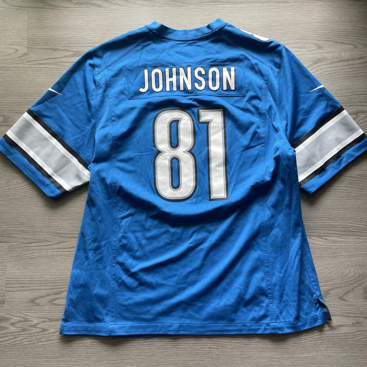 Detroit Tigers NFL Football Calvin Johnson #81 White - Depop