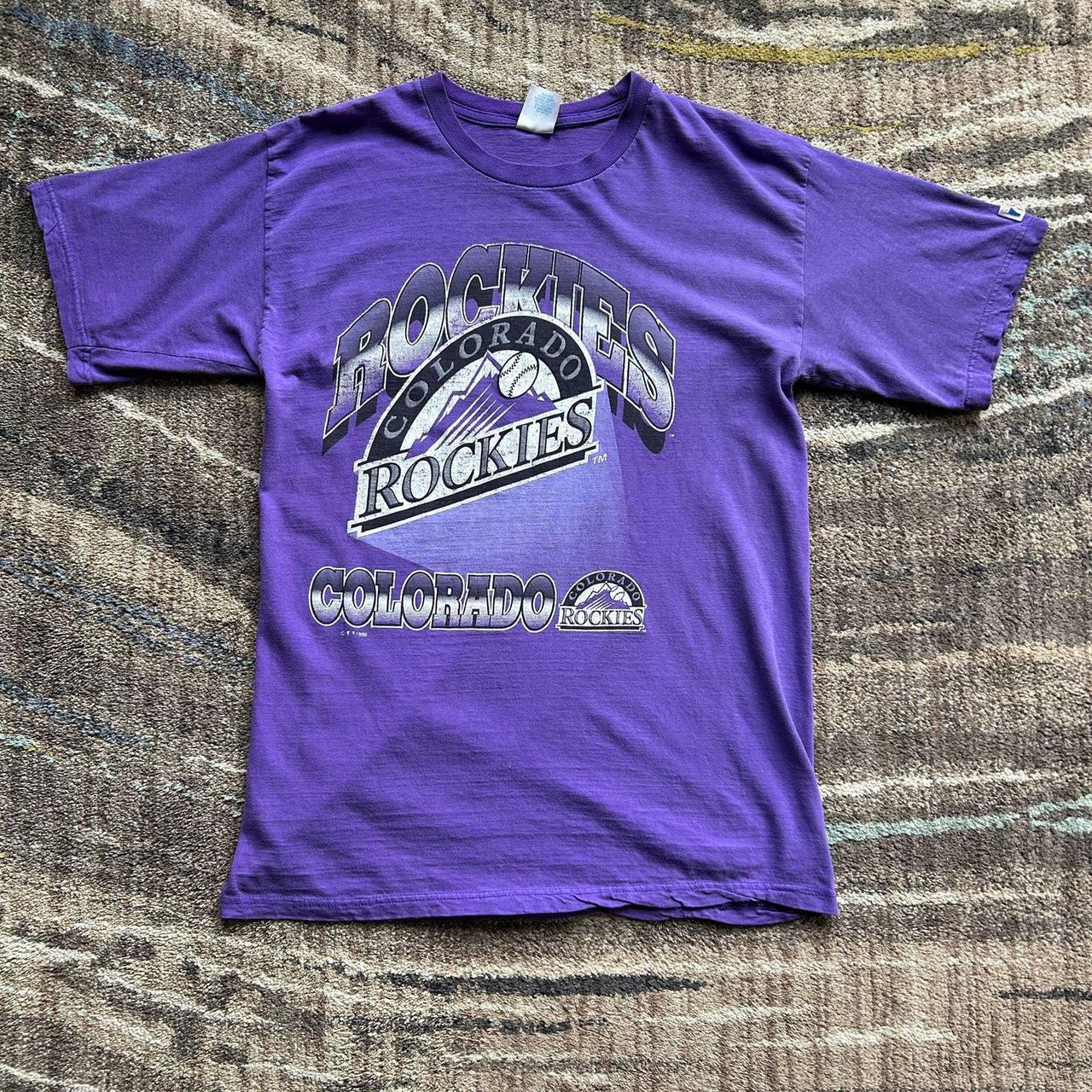 Colorado Rockies Shirt Vintage Baseball Tee 90s MLB Logo