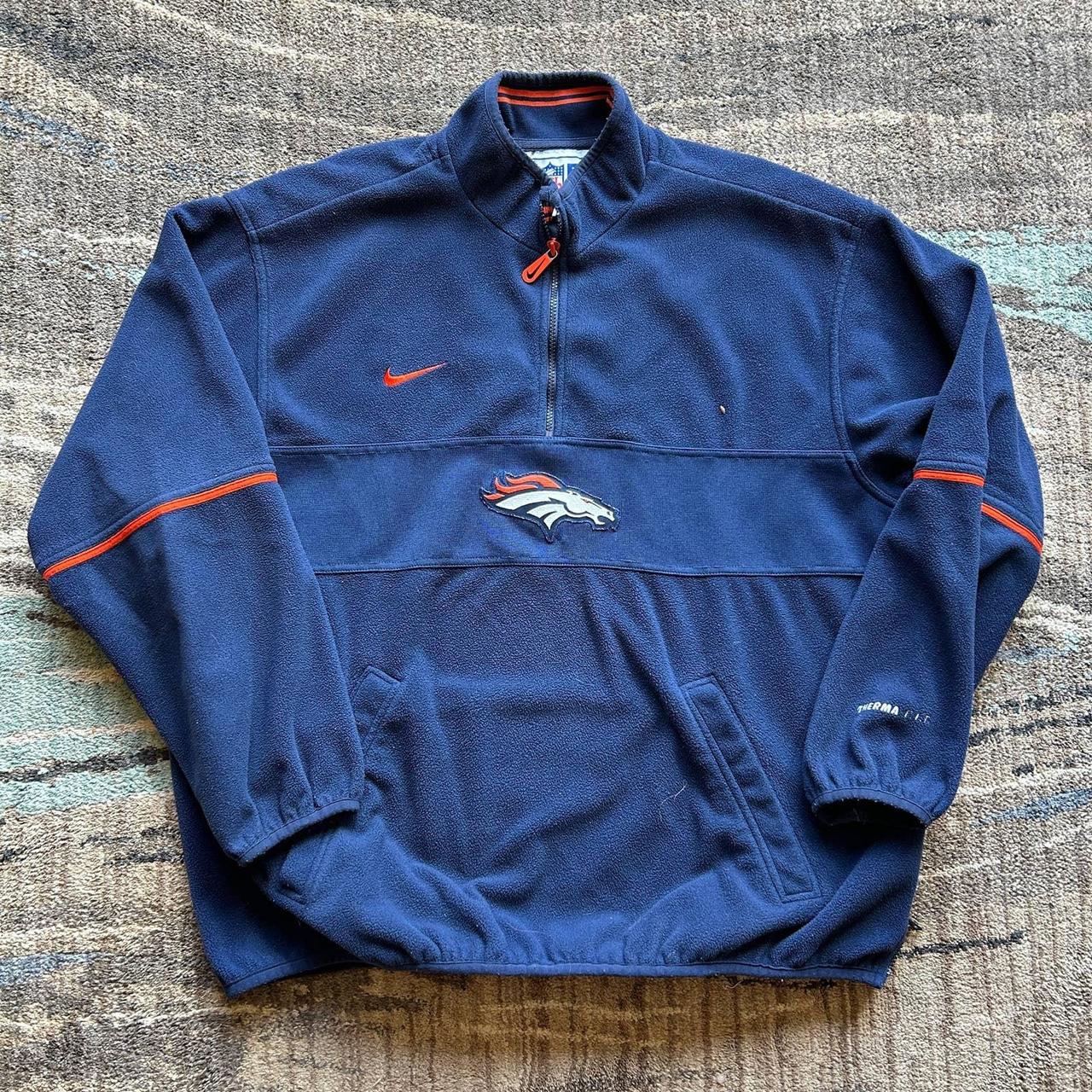 NFL Football Denver Broncos Pro Line Pullover Vintage Jacket