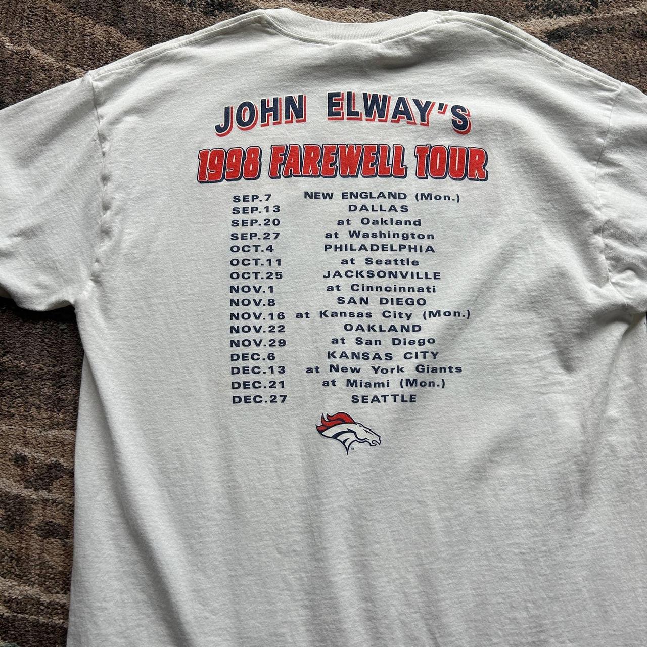 Vintage 1998 John Elway Denver Broncos Shirt - Sz XL - 90s NFL Tee