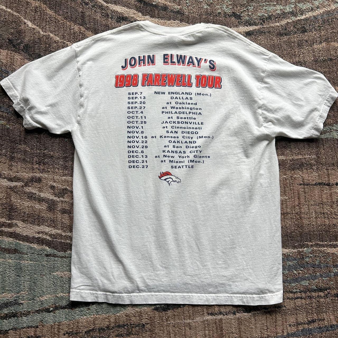 Vintage 1998 John Elway Denver Broncos Shirt - Sz XL - 90s NFL Tee