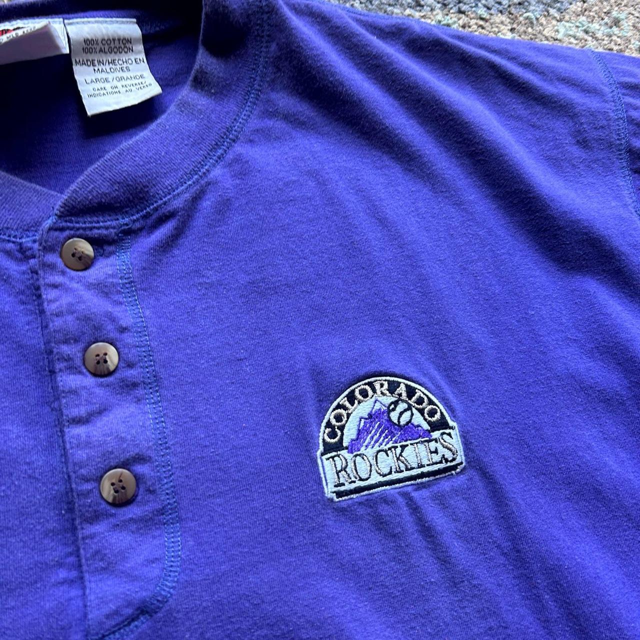 Colorado Rockies Polo Shirt Large $25 + Depop - Depop