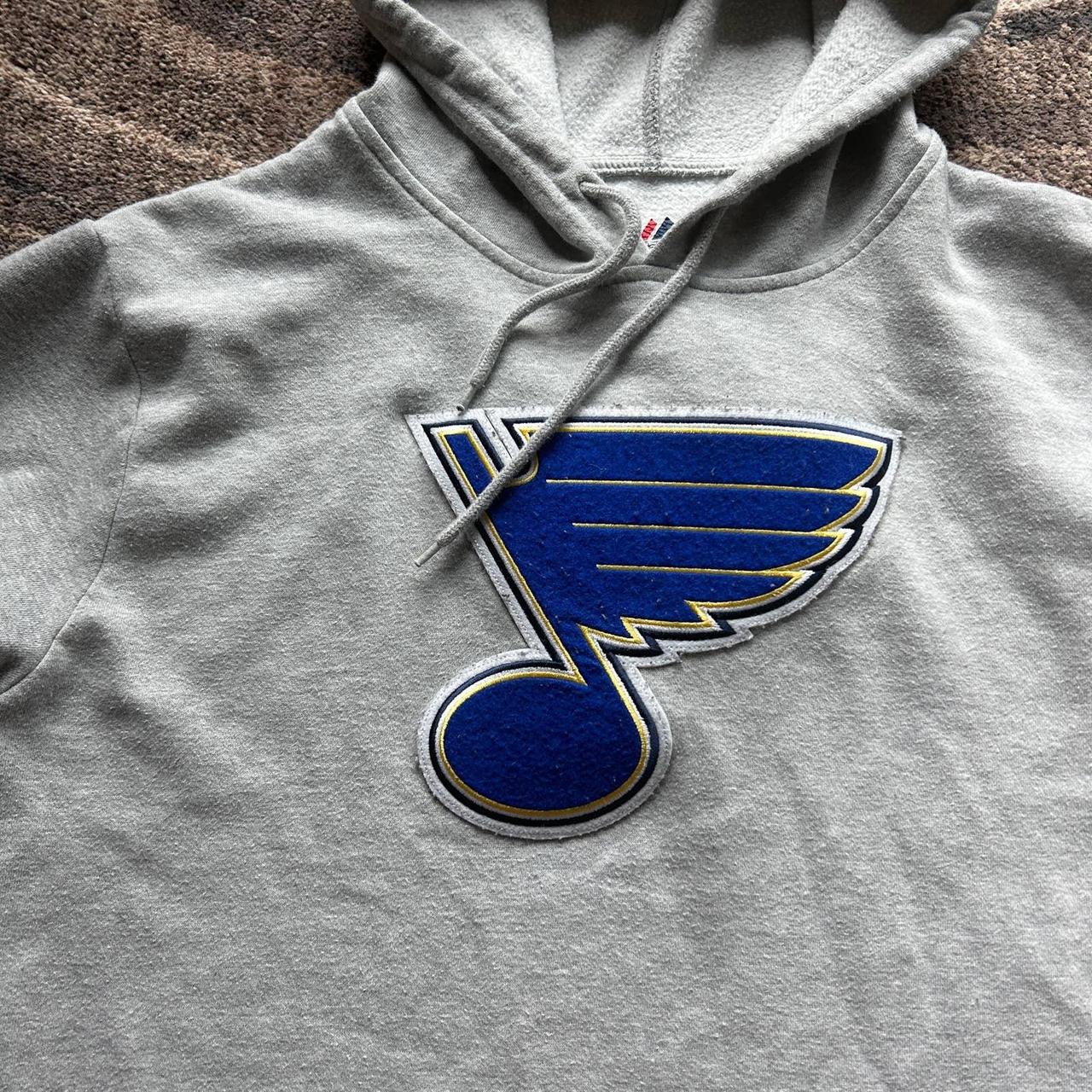 Men's Majestic St. Louis Blues Hockey Grey Blue - Depop