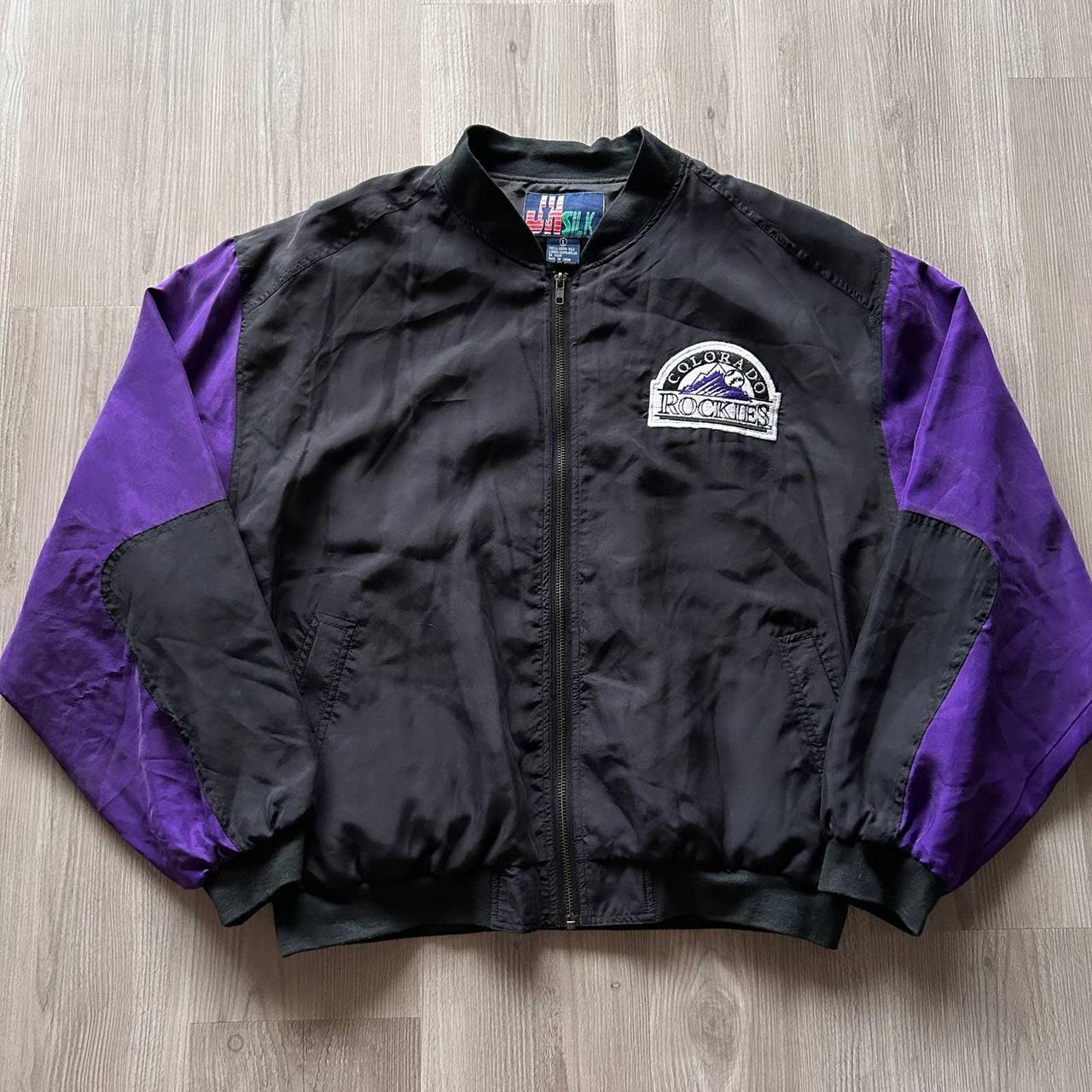 Maker of Jacket MLB Colorado Rockies Vintage Purple Satin