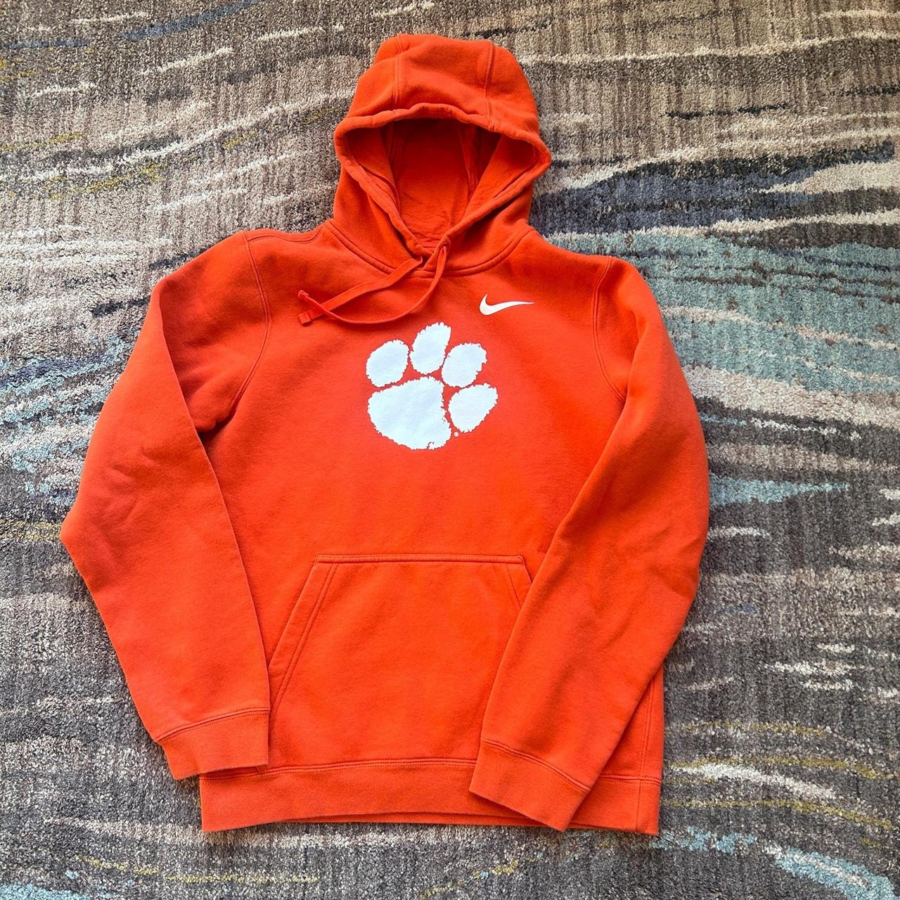 Nike white and orange sweatshirt best sale