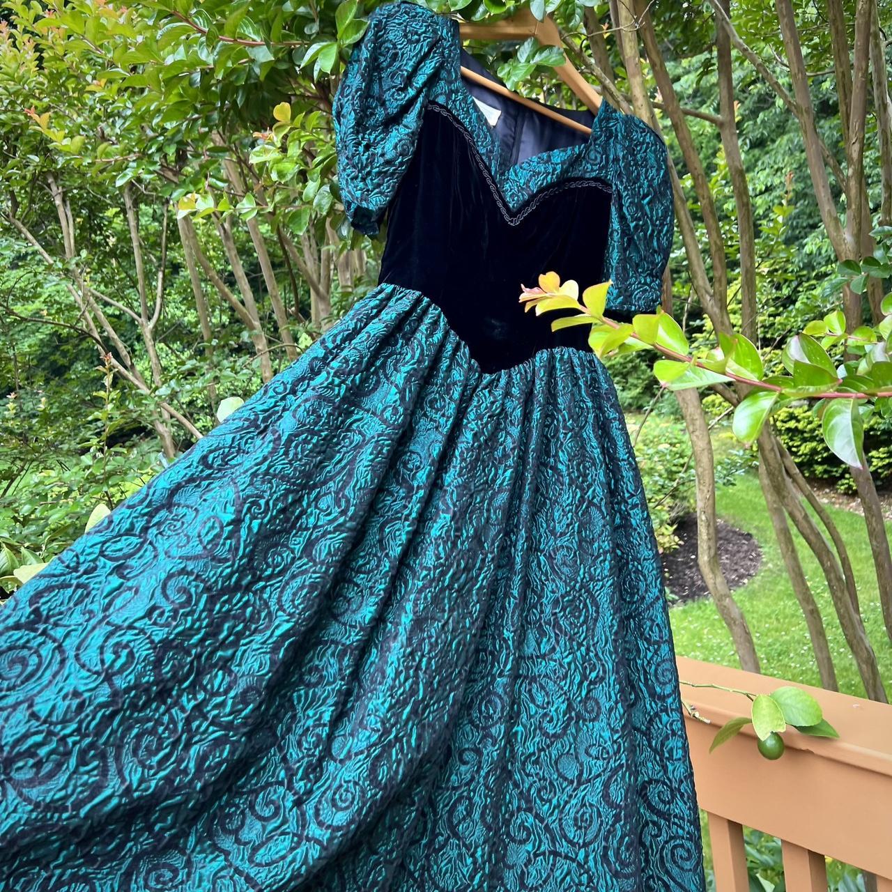 Gunne Sax Jessica McClintock 1980s emerald green | Depop